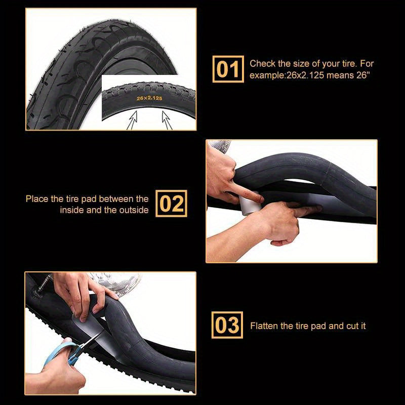 2 Rolls Bicycle Puncture Proof Tire Liner Inner Tube Protector For MTB