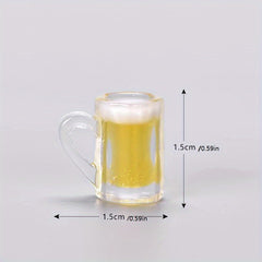 4pcs Dollhouse Toy Kitchen Beer Drinking Cups Mug Accessories Drink Model Toy