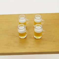 4pcs Dollhouse Toy Kitchen Beer Drinking Cups Mug Accessories Drink Model Toy