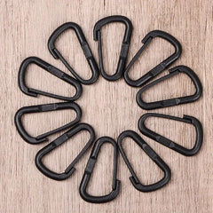 10pcs Nylon Carabiner Bottle Hanging Buckle Keychain Outdoor Camping Hiking
