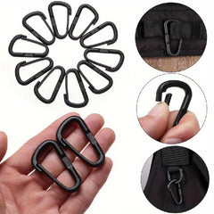 10pcs Nylon Carabiner Bottle Hanging Buckle Keychain Outdoor Camping Hiking