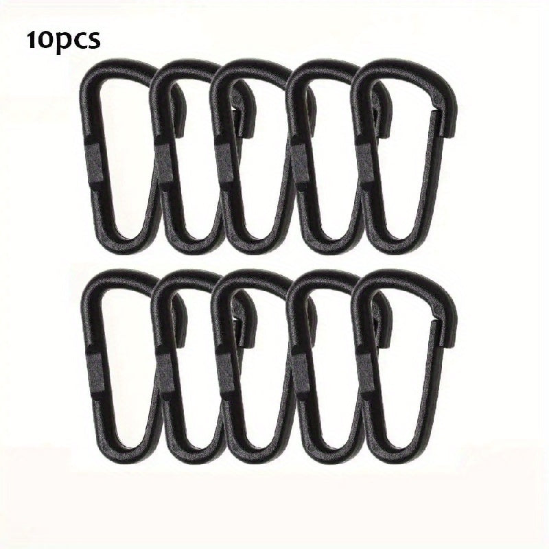 10pcs Nylon Carabiner Bottle Hanging Buckle Keychain Outdoor Camping Hiking