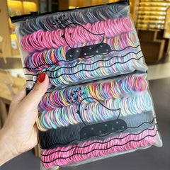 200 400pcs Colorful Elastic Hair Band Set for Girls
