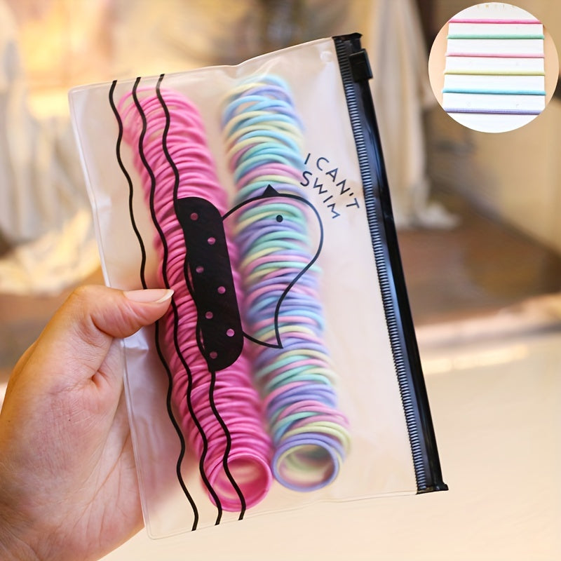 200 400pcs Colorful Elastic Hair Band Set for Girls