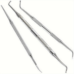 3pcs Ingrown Toenail Removal Tool and File Set Stainless Steel Pedicure Kit
