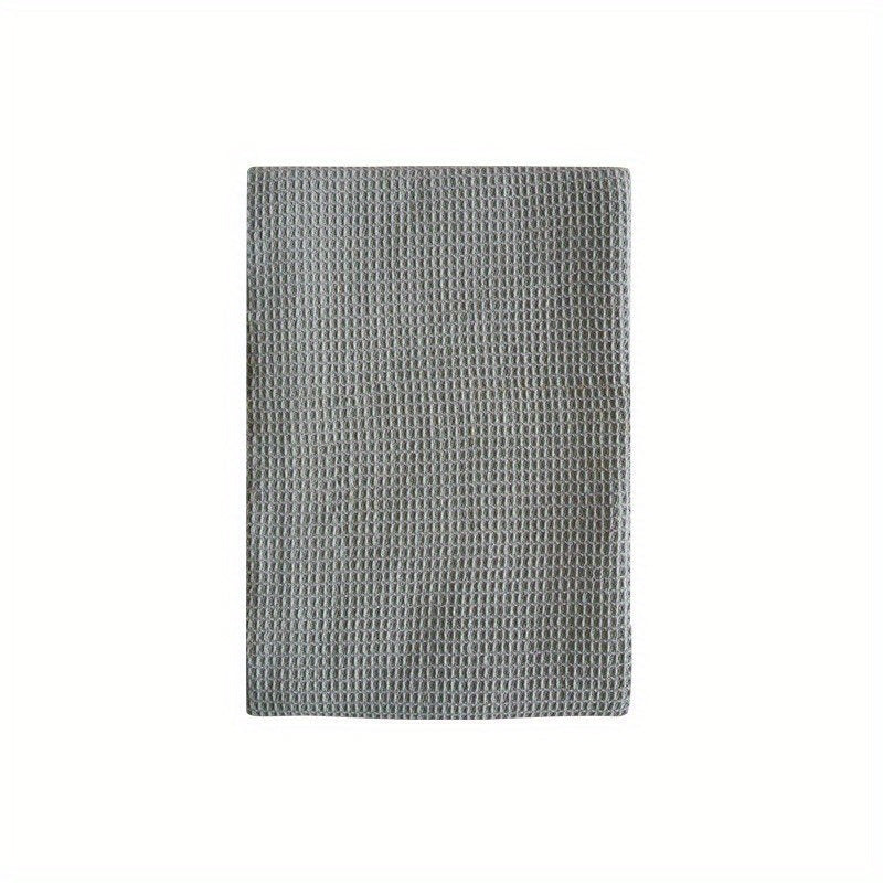 2pcs Waffle Dish Washing Towels Kitchen Rags Absorbent Square Towel Mixed