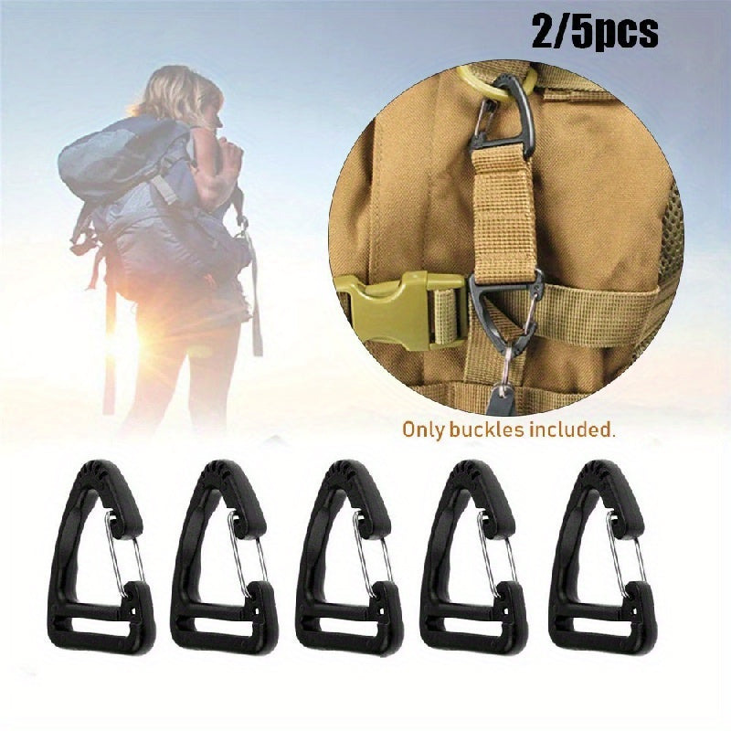 2pcs Plastic Triangle Carabiner Spring Quick Hanging Buckle Keychain