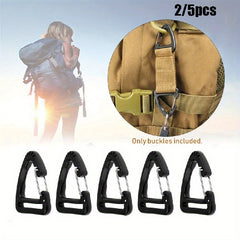 2pcs Plastic Triangle Carabiner Spring Quick Hanging Buckle Keychain