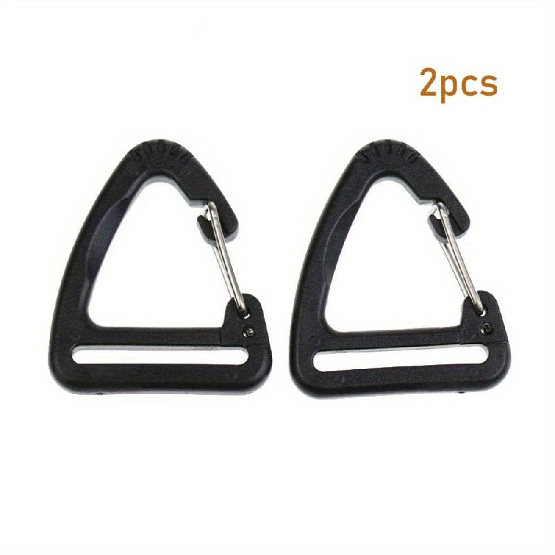 2pcs Plastic Triangle Carabiner Spring Quick Hanging Buckle Keychain