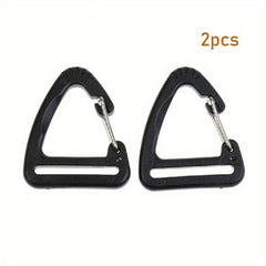 2pcs Plastic Triangle Carabiner Spring Quick Hanging Buckle Keychain