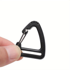 2pcs Plastic Triangle Carabiner Spring Quick Hanging Buckle Keychain