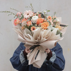 First Love Flower Bouquet Packaging Paper Waterproof - 20 Sheets