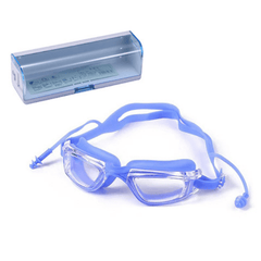 Clear Silicone Anti-fog Earplugs Conjoined Goggles 2-in-1 Swimming Glasses