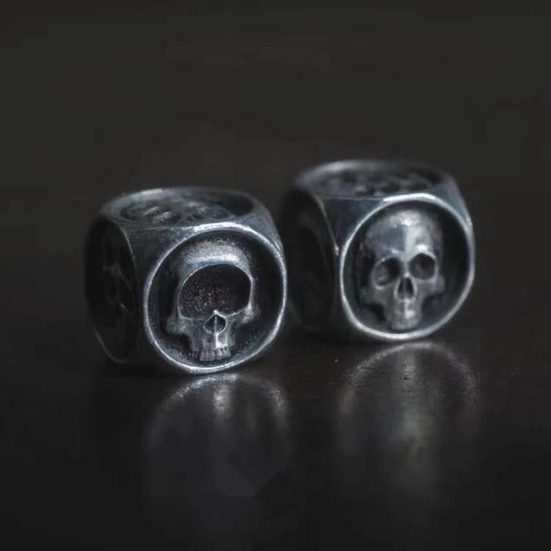 6pcs Skull Bones Silvery Dices for Board Game