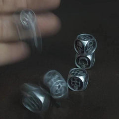 6pcs Skull Bones Silvery Dices for Board Game
