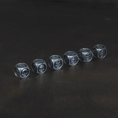 6pcs Skull Bones Silvery Dices for Board Game