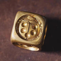 Copper Ladybug Dice Vintage Table Ornament