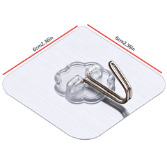 10pcs Transparent Seamless Hook Strong Sticky Hook Magic Seamless Hook
