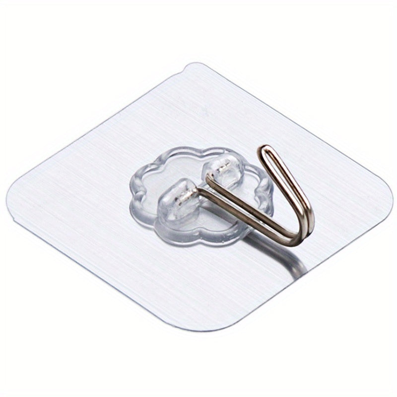 10pcs Transparent Seamless Hook Strong Sticky Hook Magic Seamless Hook