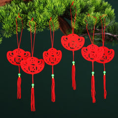 6pcs Chinese Knot Decor Mini Red Lanterns Pendant Spring Supplies