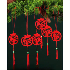6pcs Chinese Knot Decor Mini Red Lanterns Pendant Spring Supplies