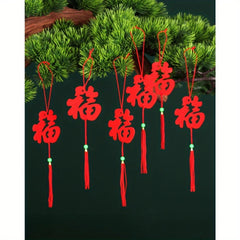 6pcs Chinese Knot Decor Mini Red Lanterns Pendant Spring Supplies