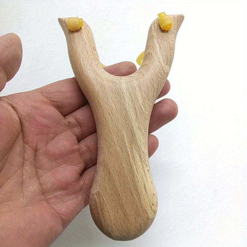 Wooden Slingshot Toy for Outdoor Play with Rubber Band