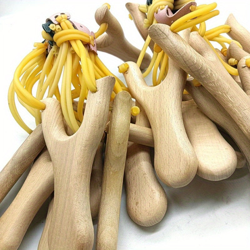 Wooden Slingshot Toy for Outdoor Play with Rubber Band