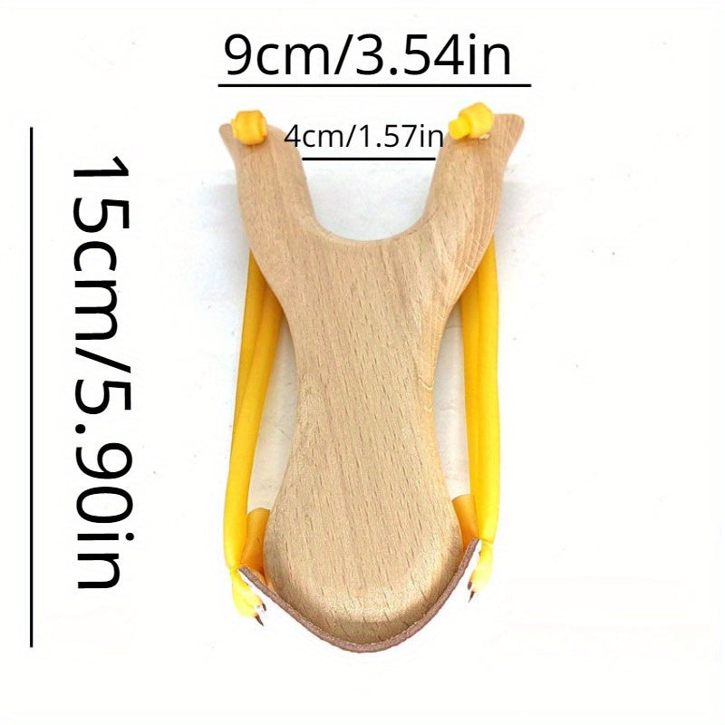 Wooden Slingshot Toy for Outdoor Play with Rubber Band