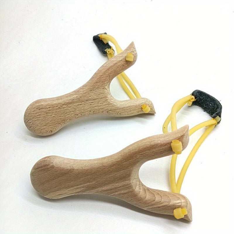 Wooden Slingshot Toy for Outdoor Play with Rubber Band