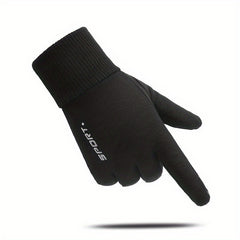 Winter Plush Knitted Gloves Touchable Windproof Cycling Gloves