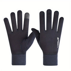 Winter Plush Knitted Gloves Touchable Windproof Cycling Gloves