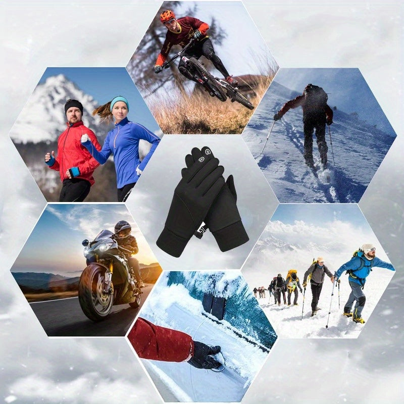 Windproof Winter Cycling Gloves Touch Screen Warm Anti Slip Waterproof