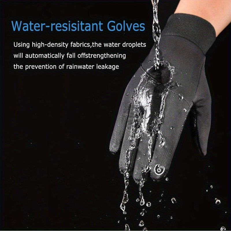 Windproof Winter Cycling Gloves Touch Screen Warm Anti Slip Waterproof