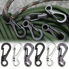 10pcs Mini Carabiner for Camping Hiking Backpack Hook Keychain