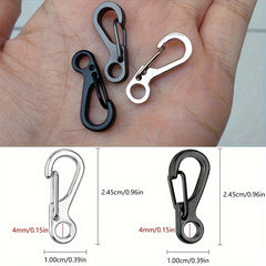 10pcs Mini Carabiner for Camping Hiking Backpack Hook Keychain