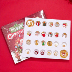 Golden Christmas Countdown Calendar DIY Bracelet Advent Set