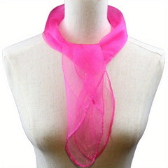 12pcs Square Juggling Silk Dance Scarves Performance Props Accessories