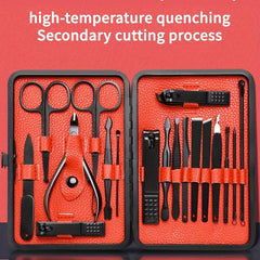 Portable Nail Clippers Set Splash proof Nail Scissor Manicure Tool 18pcs
