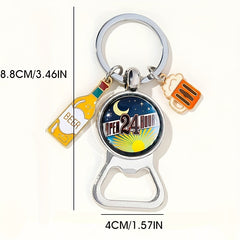 Creative Beer Bottle Opener Key Chain Metal Keychain Small Gift