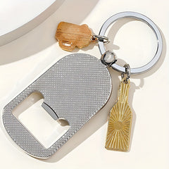 Creative Beer Bottle Opener Key Chain Metal Keychain Small Gift