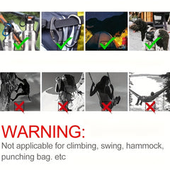 4pcs D Type Aluminum Alloy Lock Buckle for Outdoor Camping