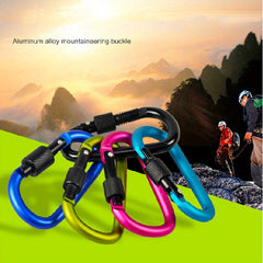 4pcs D Type Aluminum Alloy Lock Buckle for Outdoor Camping