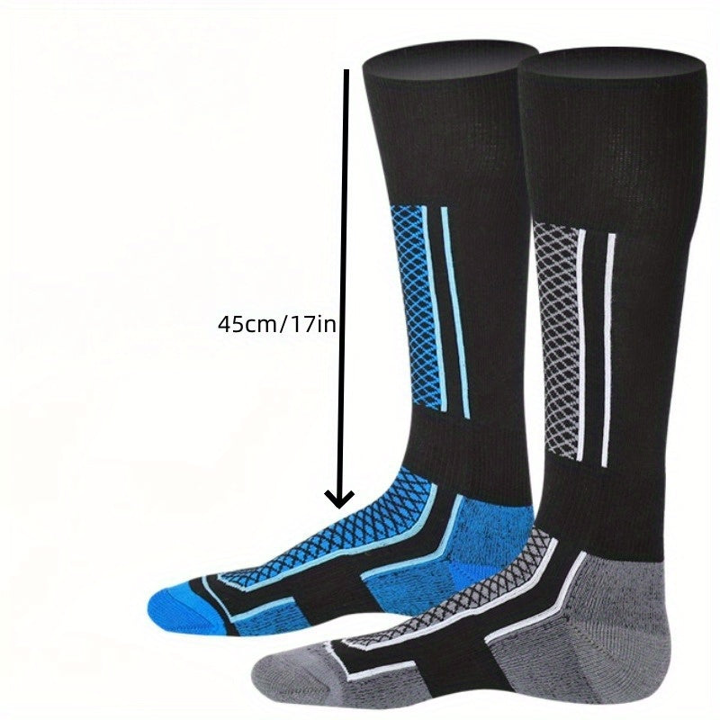 Men's Outdoor Ski Socks Knee High Winter Mountaineering Thick Warm Sports Socks