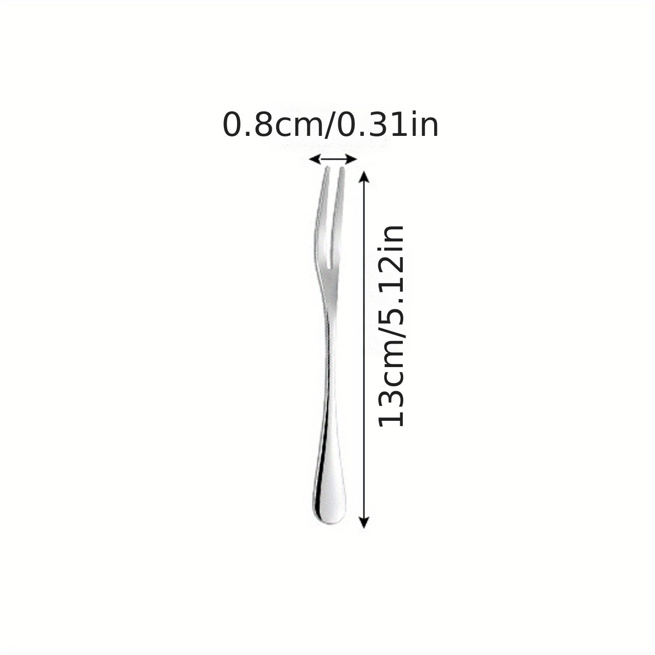 15pcs Stainless Steel Fruit Forks Cake Salad Forks Silvery