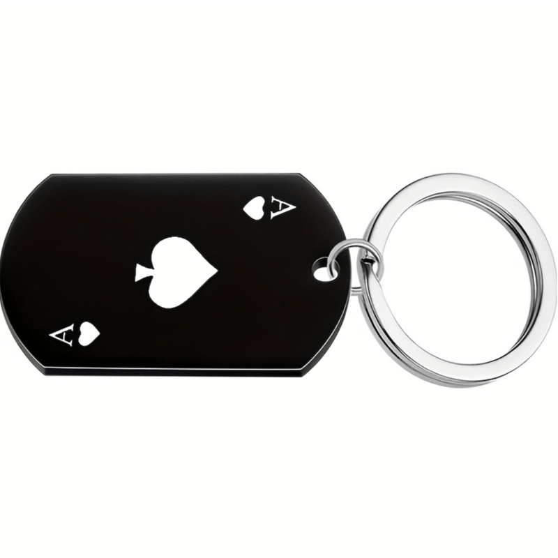 Creative Poker Playing Card Keychain Metal Key Chain Keyring Purse Bag Charm