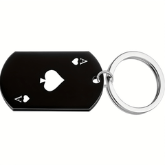 Creative Poker Playing Card Keychain Metal Key Chain Keyring Purse Bag Charm