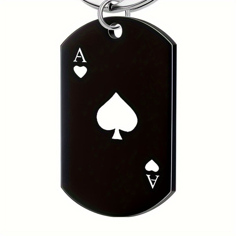 Creative Poker Playing Card Keychain Metal Key Chain Keyring Purse Bag Charm