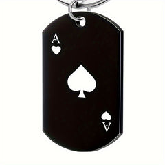 Creative Poker Playing Card Keychain Metal Key Chain Keyring Purse Bag Charm