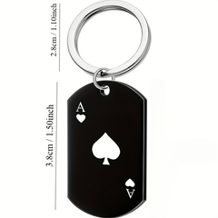 Creative Poker Playing Card Keychain Metal Key Chain Keyring Purse Bag Charm